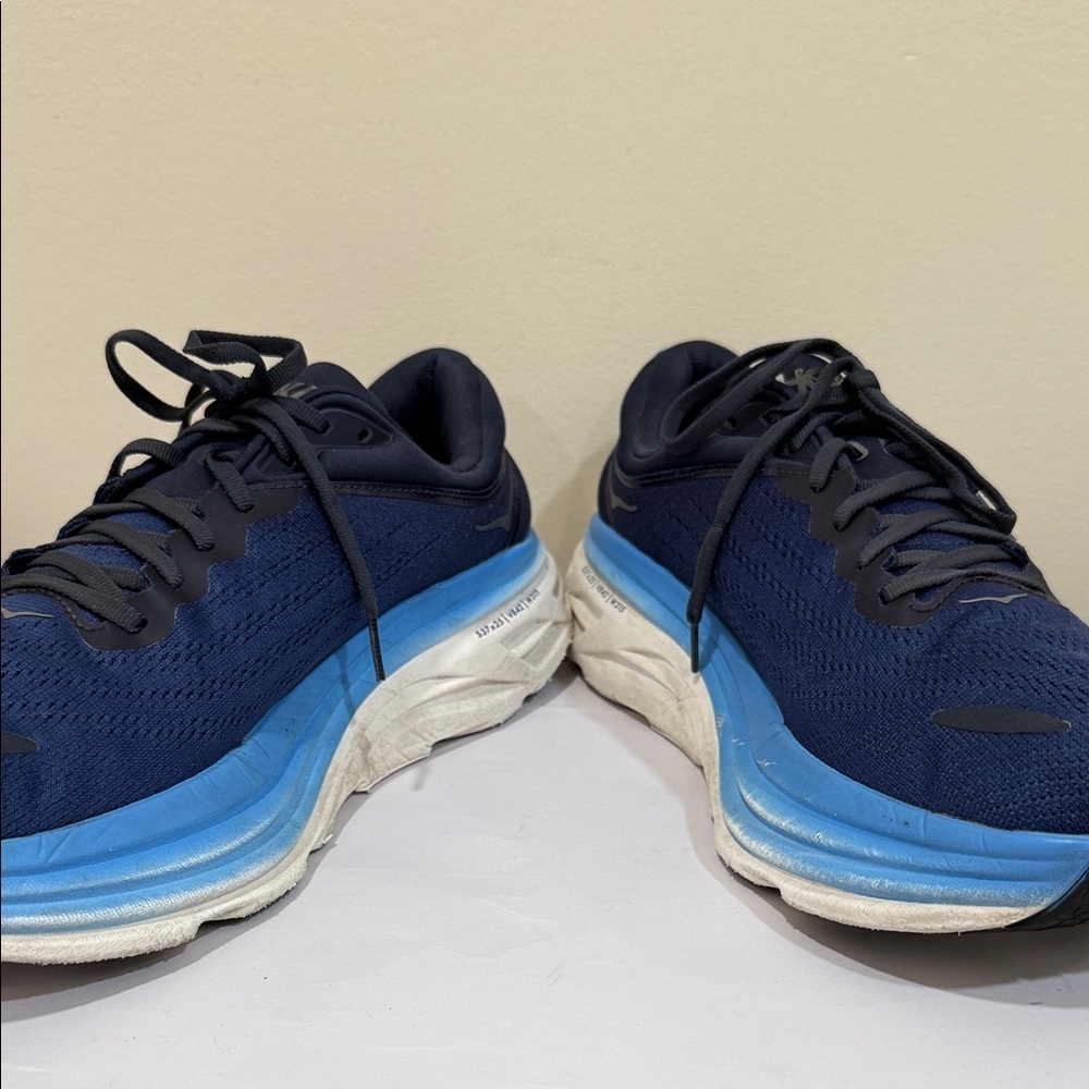 Hoka One One Men's Navy and Sky Blue Athletic Shoes Sneakers (sz 12) - Picture 4 of 10